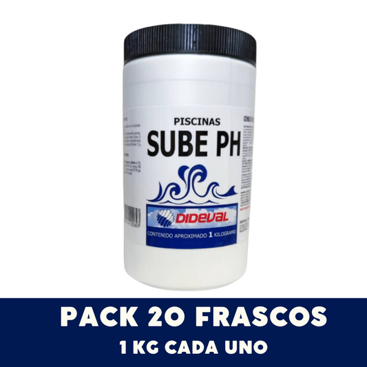 Caja 20 un. Sube pH para piscinas 1 Kg.
