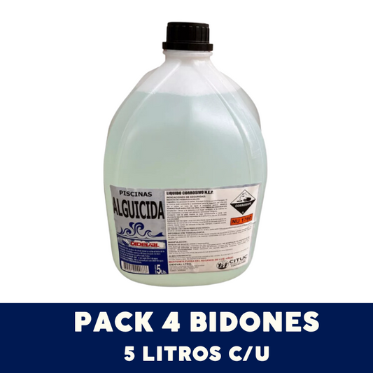 Pack 4 un. Alguicida Dideval 5 litros
