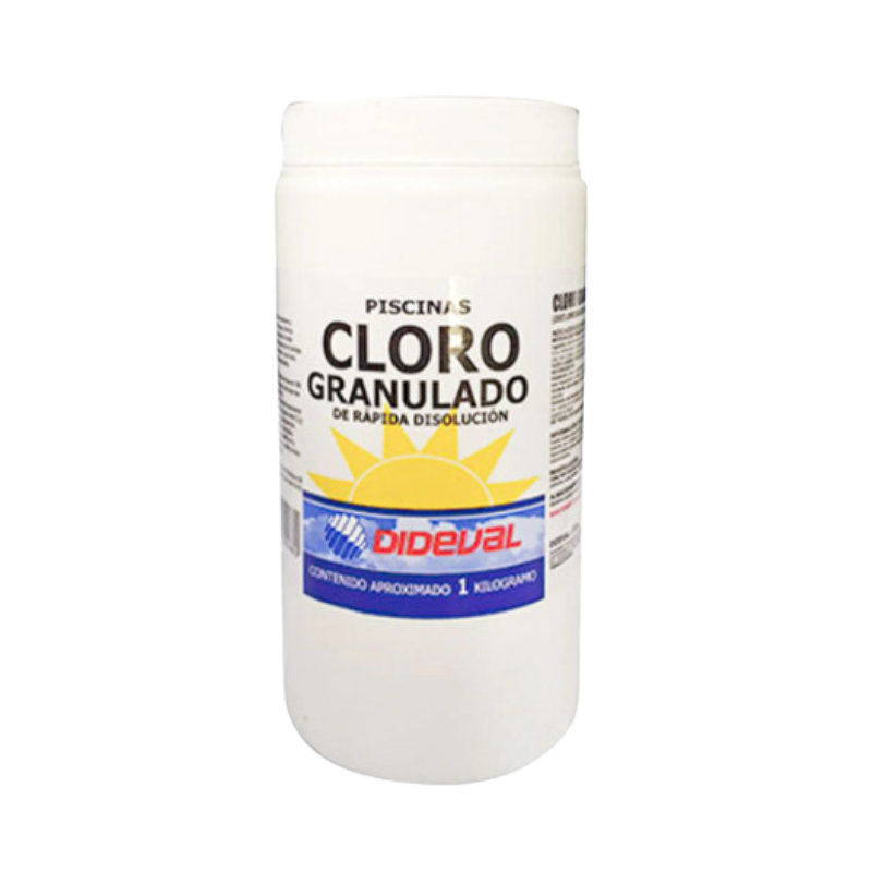 Cloro granulado para piscina 1 Kg.