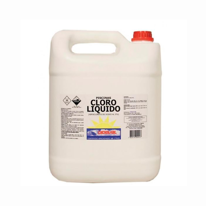 Cloro liquido piscina Dideval 10 litros