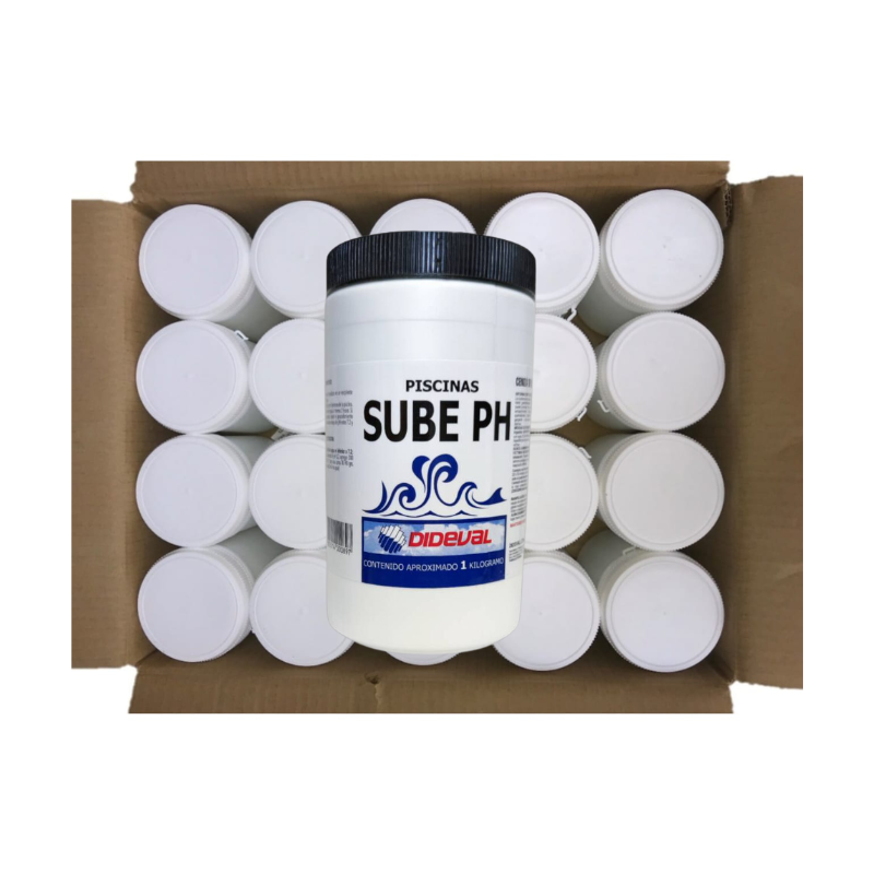 Caja 20 un. Sube pH para piscinas 1 Kg.