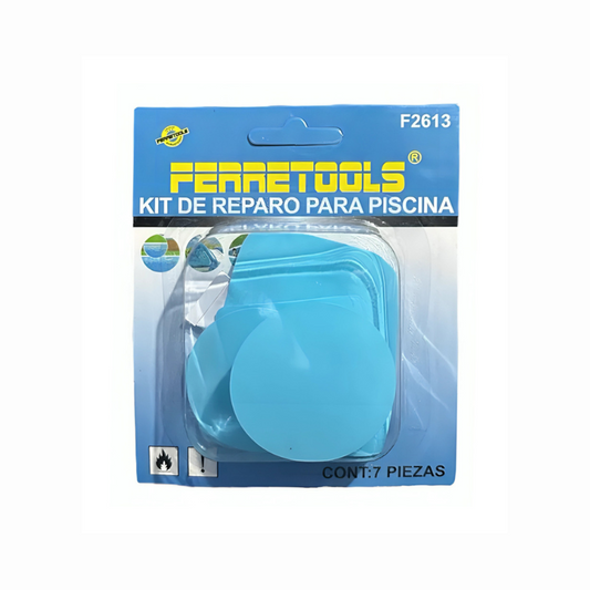 Kit parche para piscina color celeste