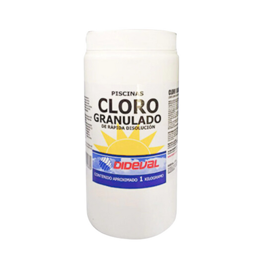 Cloro granulado para piscina 1 Kg.