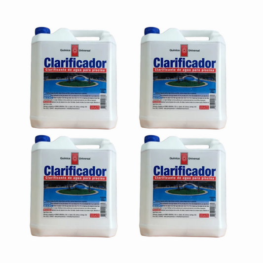 Pack de 4 un. Clarificador Quimica Universal 5 litros