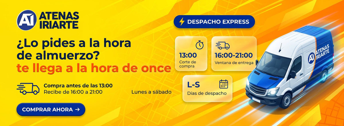 Despacho express: compra antes de las 13:00 y recibe hoy de 16:00 a 21:00, lunes a sábado