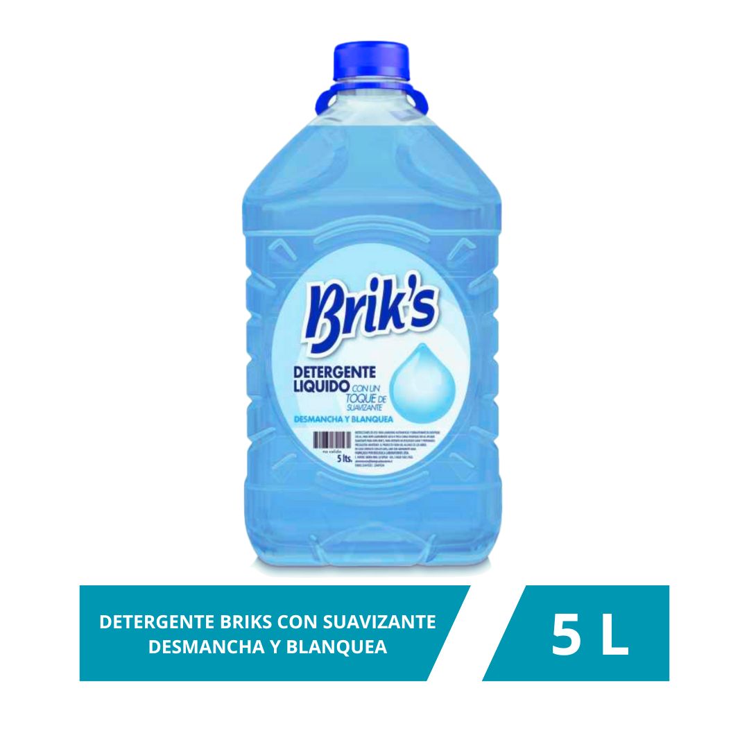 Detergente Brik's celeste 5 litros desmancha y blanquea