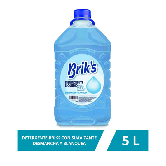 Detergente Brik's celeste 5 litros desmancha y blanquea