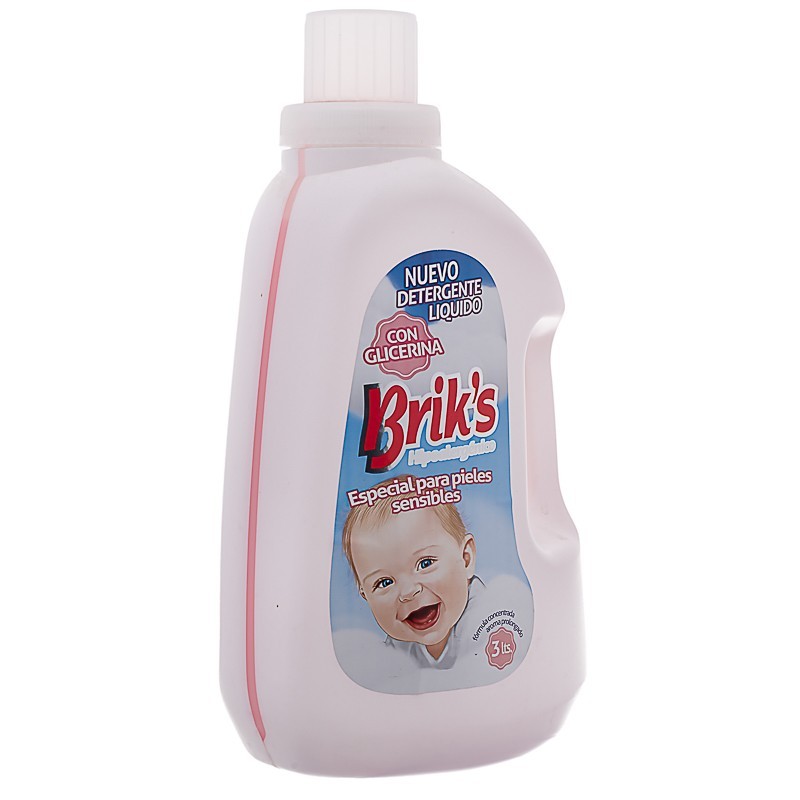 Detergente Brik's Hipoalergénico 3 litros, imagen oficial del fabricante