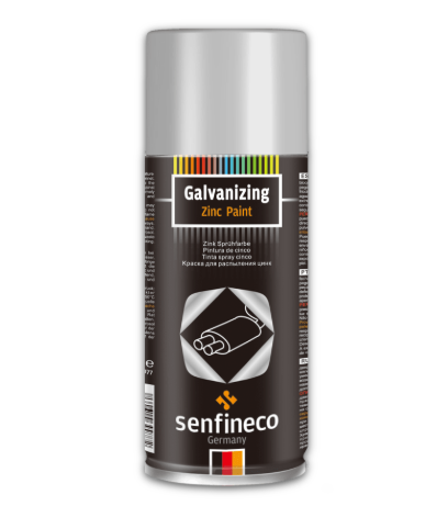 Spray galvanizado en frío Senfineco 4502, fotografía de portada sobre fondo blanco